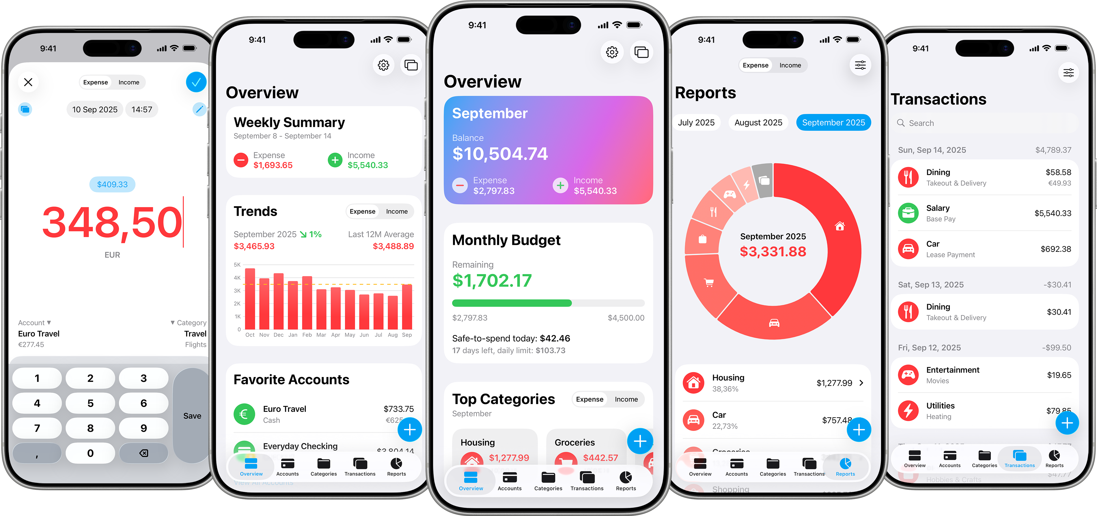 MoneyTime App Screenshots