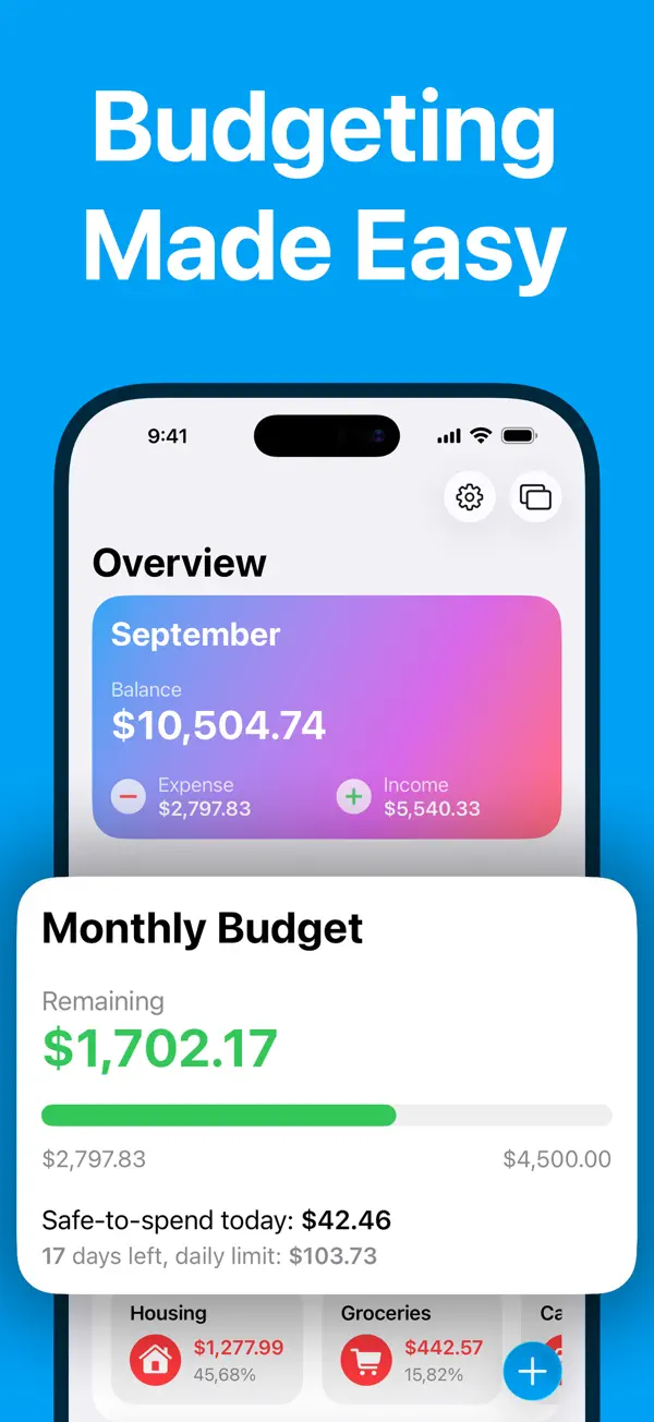 Budgeting Made Easy - MoneyTime App Screenshot